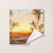 Ocean Beach Tropical Palm Trees Sun Bath Towel Set Bad Handdoek (Wasdoekje)