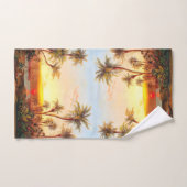 Ocean Beach Tropical Palm Trees Sun Bath Towel Set Bad Handdoek (Handdoek)
