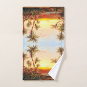 Ocean Beach Tropical Palm Trees Sun Bath Towel Set Bad Handdoek (Handdoek)