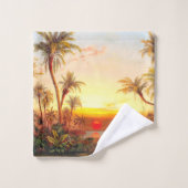 Ocean Beach Tropical Palm Trees Sun Bath Towel Set Bad Handdoek (Wasdoekje)