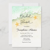 Ocean Beach Tropical Waterverf Vrijgezellenfeest Kaart (Voorkant)