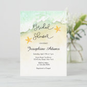 Ocean Beach Tropical Waterverf Vrijgezellenfeest Kaart (Staand voorkant)