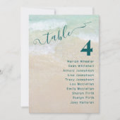 Ocean Beach Trouwtafel Nummer Naam Lijst Kaarten (Voorkant)