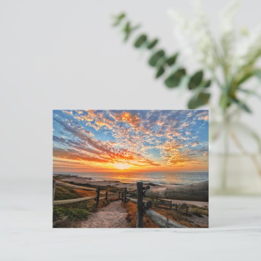 Ocean Beach Uitzicht Tropical Sunset Paradise Drea Briefkaart (Staand voorkant)