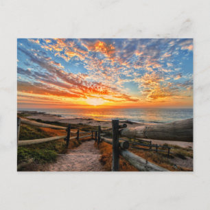 Ocean Beach Uitzicht Tropical Sunset Paradise Drea Briefkaart