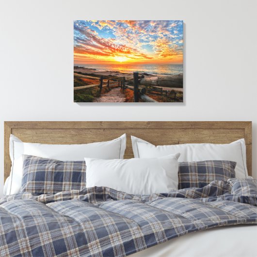 Ocean Beach Uitzicht Tropical Sunset Paradise Drea Canvas Afdruk (Insitu (Slaapkamer))
