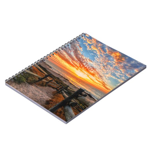 Ocean Beach Uitzicht Tropical Sunset Paradise Drea Notitieboek (Linkerzijde)