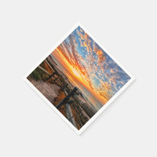 Ocean Beach Uitzicht Tropical Sunset Paradise Drea Servet (Hoek)