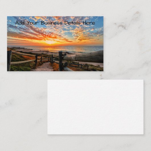 Ocean Beach Uitzicht Tropical Sunset Paradise Drea Visitekaartje (Voorkant / Achterkant)