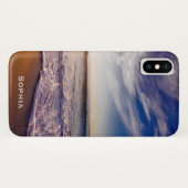 Ocean Beach Vacation Monogram Name Case-Mate iPhone Case (Achterkant (horizontaal))