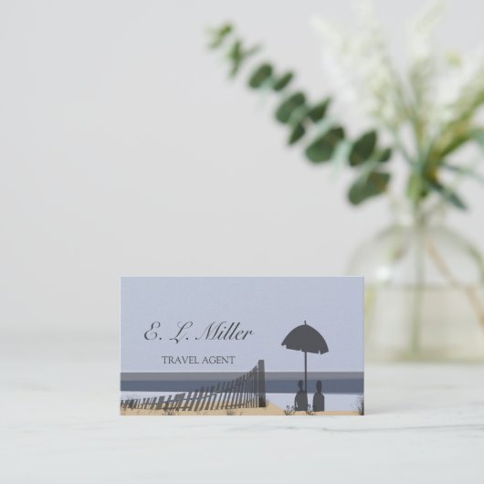 Ocean Beach Vacation Tropical Travel Consultant Visitekaartje (Staand voorkant)