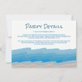 Ocean Beach Verjaardag Party Details Kaart (Voorkant)