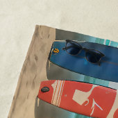  Ocean Beach Vibes Retro Summer SurfBoards Strandlaken (In situ)