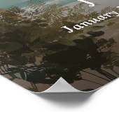 Ocean Beach Viering van het Leven Welkomstbord Poster (Hoek)