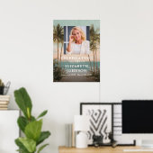 Ocean Beach Viering van het Leven Welkomstbord Poster (Thuiskantoor)
