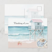 Ocean Beach View Thinking of You Briefkaart (Voorkant / Achterkant)