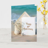 Ocean Beach voor het 10e Jubileum Kaart (Gele Bloem)