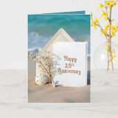 Ocean Beach voor het 25e Jubileum Kaart (Gele Bloem)