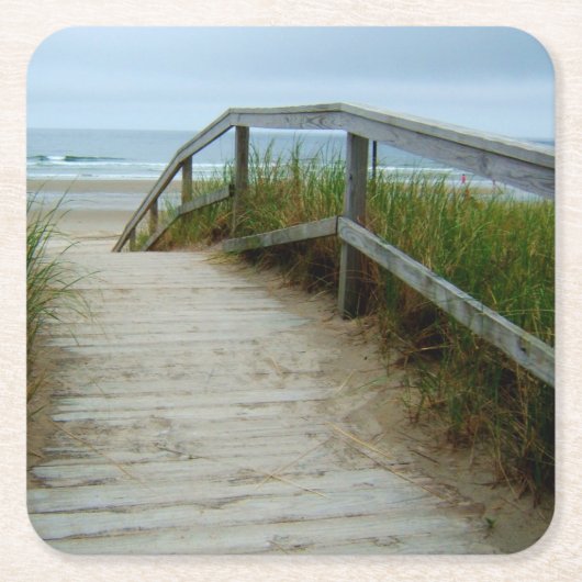 Ocean Beach Walkway Kartonnen Onderzetters (Voorkant)