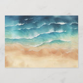 Ocean Beach Watercolor Handtekening Wo Programmakaart (Achterkant)