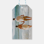 Ocean Beach Waterverf Bruiloft Welkom Cadeaulabel (Achterkant)