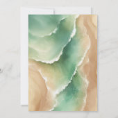 Ocean Beach Waterverf Elegant Summer Save The Date (Achterkant)