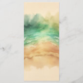 Ocean Beach Waterverf Elegante kalligraaf Menu (Achterkant)