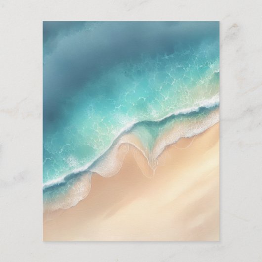 Ocean Beach Waterverf Handtekening Dat doen we Flyer (Achterkant)