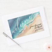 Ocean Beach Waterverf Zomer Rechthoekige Sticker (Envelop)