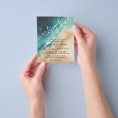 Ocean Beach Waterverf Zomer Verloving Flyer (Hand)