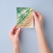 Ocean Beach Waterverf Zomer Zonneset Flyer (Hand)