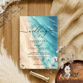 Ocean Beach Waterverf Zomerhandtekening Kaart