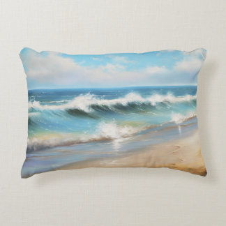 Ocean Beach Wave - Getijdenkunst Accent Kussen