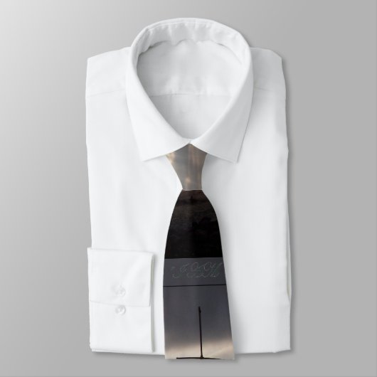 Ocean Beach Waves Christelijk Cross Stropdas (Gebonden)