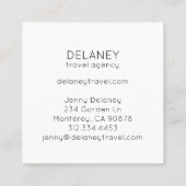 Ocean Beach Waves Driftwood Natuur Photo Travel Vierkante Visitekaartje (Achterkant)