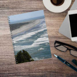 Ocean Beach Waves Kustlijn Zeegezicht Notitieboek
