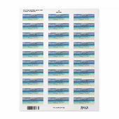 Ocean Beach Waves Return Address Labels (Full Sheet)