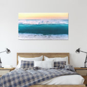 Ocean Beach Waves Sunset Canvas Afdruk (Insitu (Slaapkamer))