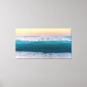 Ocean Beach Waves Sunset Canvas Afdruk (Voorkant)