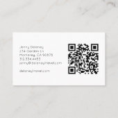 Ocean Beach Waves Sunset Natuur Foto Reizen QR Visitekaartje (Achterkant)