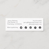 Ocean Beach Waves Sunset Natuur Photo Travel Mini Visitekaartje (Achterkant)