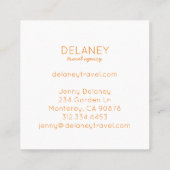 Ocean Beach Waves Sunset Natuur Photo Travel Vierkante Visitekaartje (Achterkant)