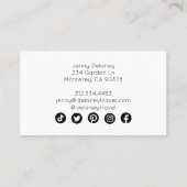 Ocean Beach Waves Sunset Natuur Photo Travel Visitekaartje (Achterkant)