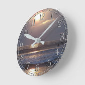 Ocean Beach Waves Surfer Sunset Wall klok (Hoek)