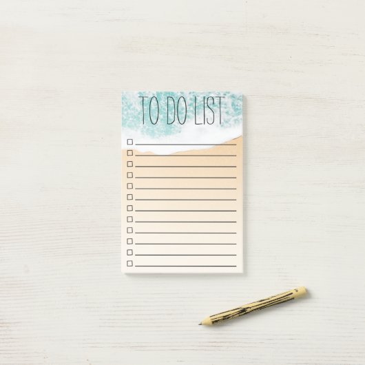 Ocean Beach Waves - Tropische lijst Post-it® Notes (Op bureau)