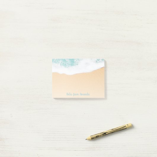 Ocean Beach Waves - Tropische naam Post-it® Notes (Op bureau)