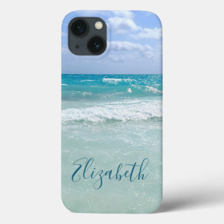 Ocean Beach Waves Voeg Jouw namen toe Case-Mate iPhone Case