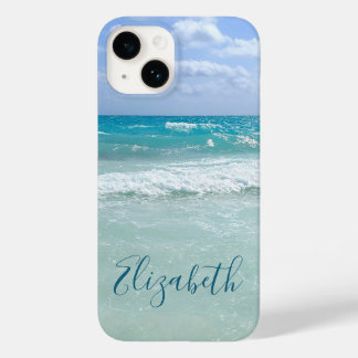 Ocean Beach Waves Voeg Jouw namen toe Case-Mate iPhone 14 Hoesje