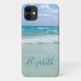 Ocean Beach Waves Voeg Jouw namen toe Case-Mate iPhone Case