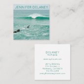Ocean Beach Waves Zee Green Photo Travel Vierkante Visitekaartje (Voorkant / Achterkant)